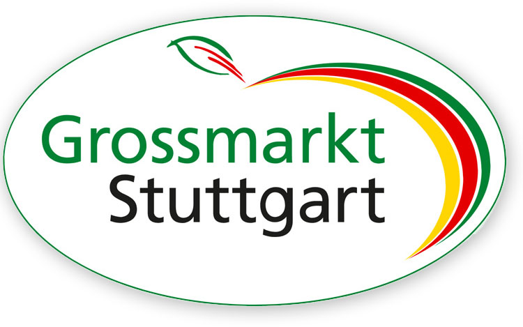 Logo Grossmarkt Stuttgart- ovales Logo mit dem Schriftzug Grossmarkt Stuttgart